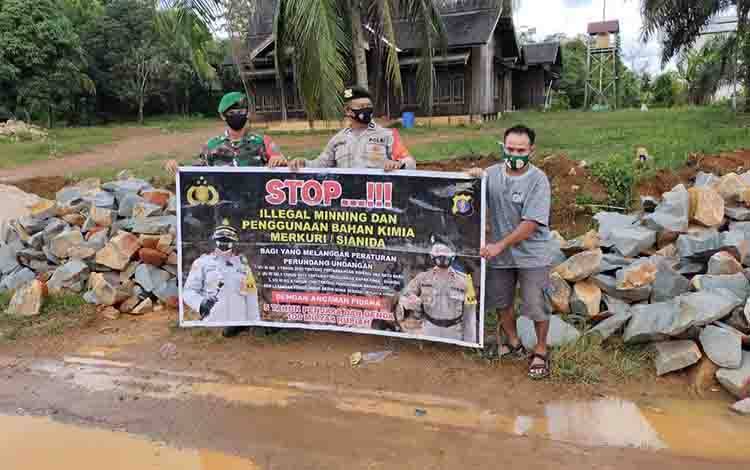 Cegah Tambang Ilegal, Anggota Polsek Aruta Gencarkan Patroli