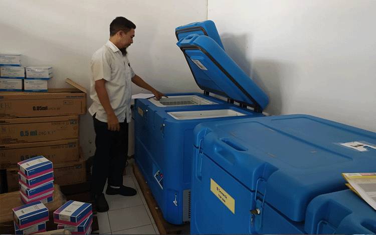 Rencana tempat penyimpanan vaksin Covid-19 di UPTD Gudang Farmasi Dinkes Seruyan.