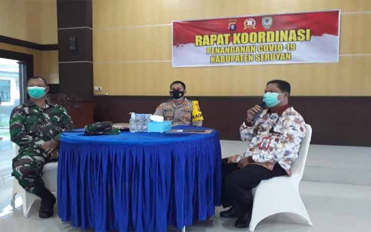 Kapolres Seruyan Pimpin Rakor Percepatan Penangan Covid-19