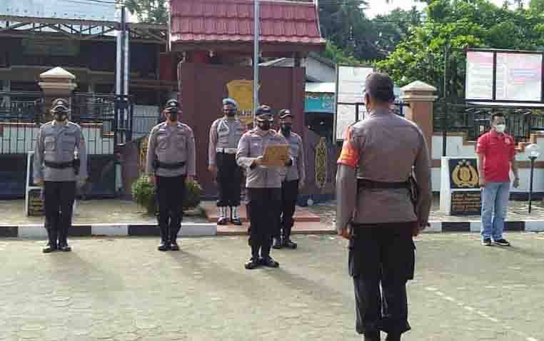 Apel pagi di Polsek Dusun Tengah, Jumat, 8 Januari 2021.