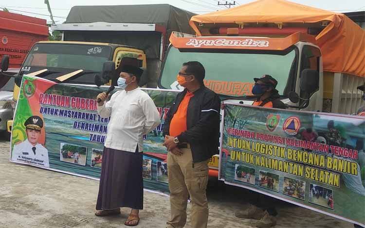 Lepas Pengiriman Bantuan ke Kalsel, Sekda Kalteng Ingatkan ini