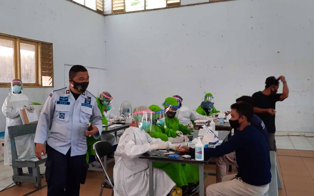 Lapas Pangkalan Bun Gelar Rapid Test Massal