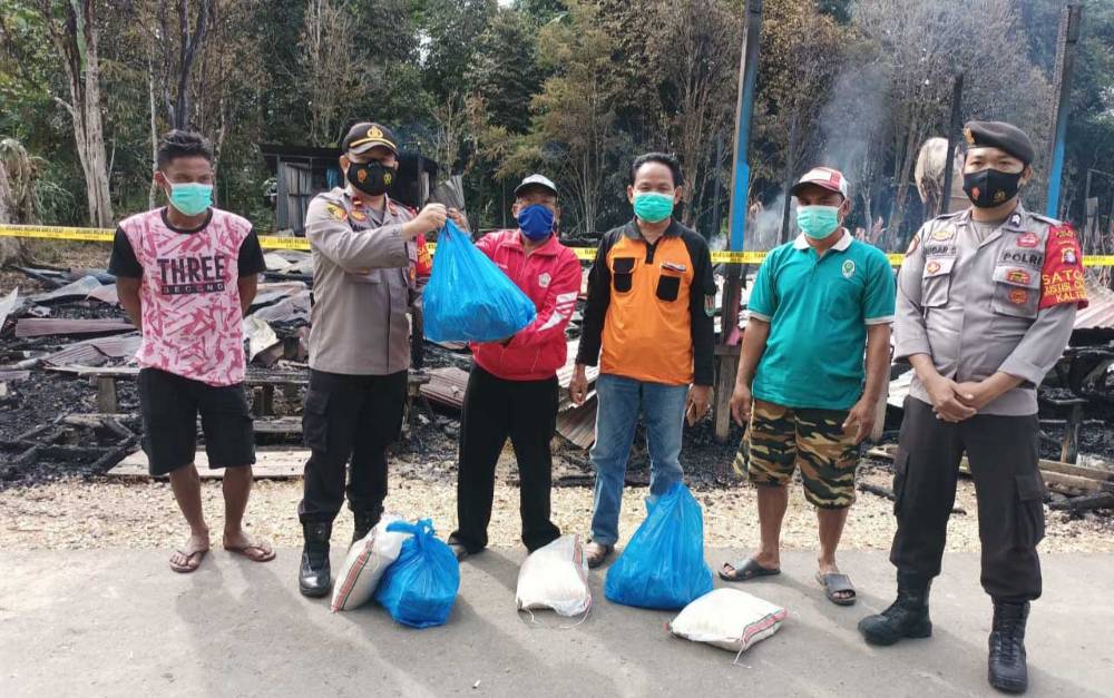 3 Rumah di Desa Telok Katingan Ludes Terbakar, ini Dugaan Penyebabnya