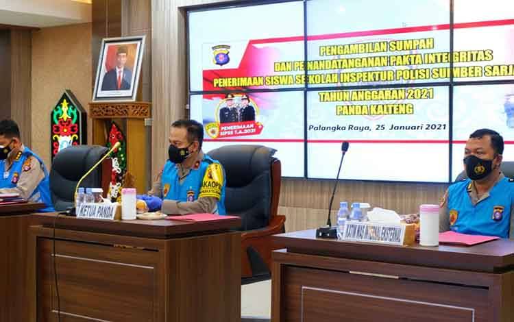 Polda Kalteng Tandatangani Pakta Integritas dan Penerimaan Siswa Inspektur Polisi