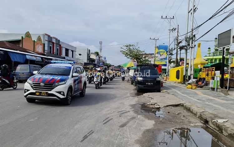 Polres Kobar Gelar Patroli Gabungan Skala Besar untuk Antisipasi Gejolak saat Sidang MK Gugatan Pilkada Kalteng