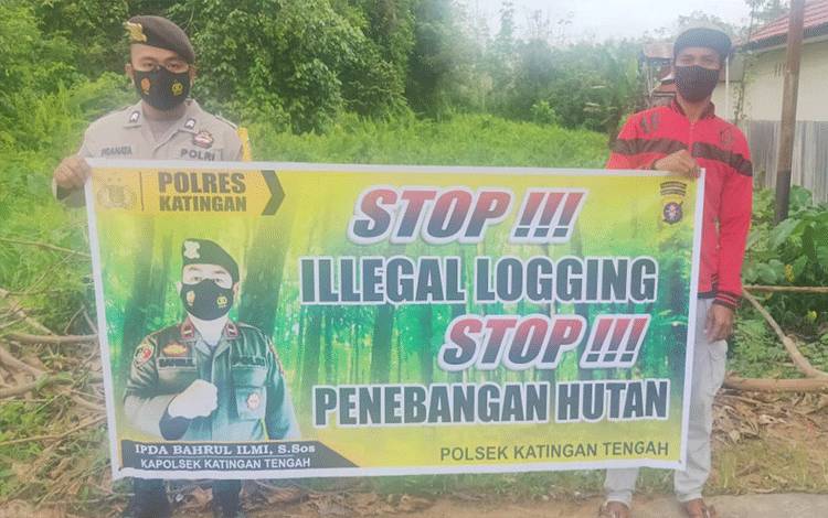 Polsek Katingan Tengah Imbau Warga Setop Illegal Logging