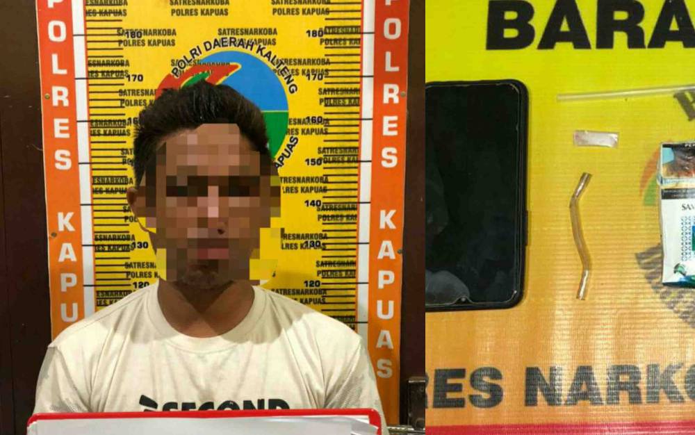 Polres Kapuas Tangkap Laki-Laki Ini Karena Kedapatan Miliki Sabu