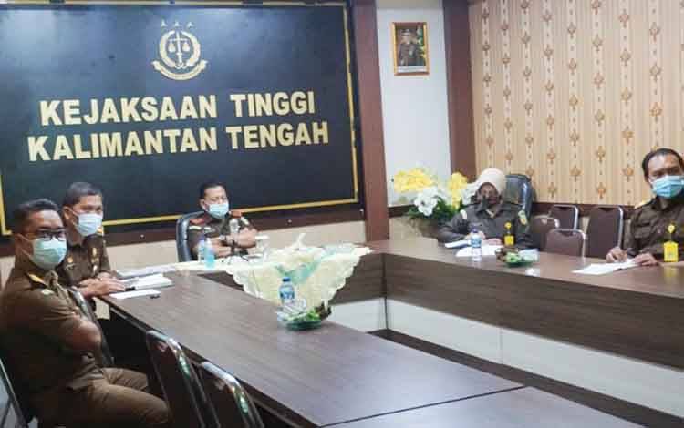 Kejati Kalteng Ikuti Rakor Dengan Kejaksaan Agung Terkait Persiapan Diklat