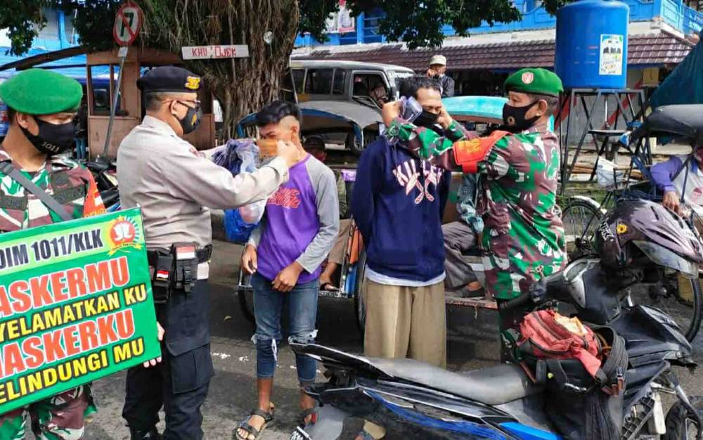 Petugas Gabungan di Kapuas Masih Temukan Warga Tidak Gunakan Masker