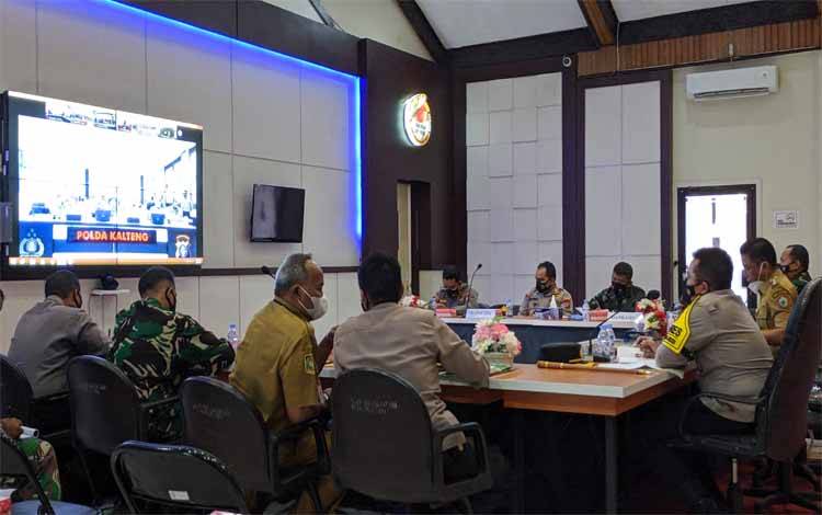 Bupati Kotim Ikuti Zoom Meeting Bersama Kapolda Kalteng