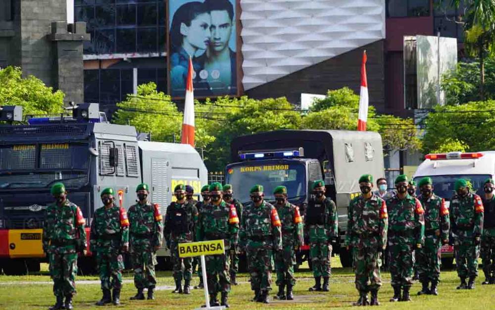 Babinsa Kodim 1016 Palangka Raya Ikuti Apel Kesiapan Vaksinasi Covid-19