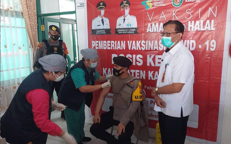 Kapolres Katingan Jalani Vaksinasi Covid-19 Tahap 2, ini Katanya....