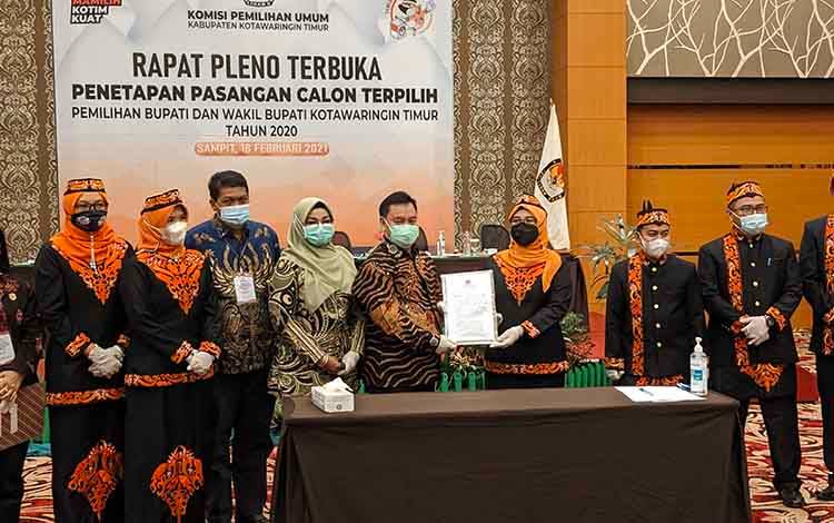 Pasangan Harati Ditetapkan Sebagai Pemenang Pilkada Kotim