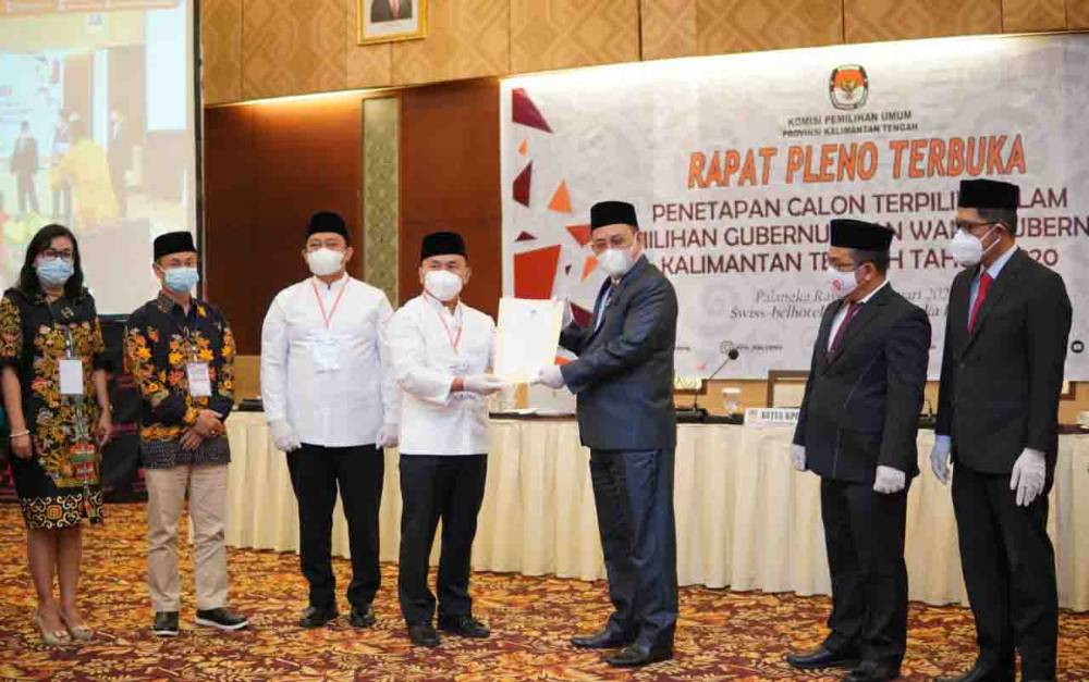 KPU Kalteng: Ben-Ujang Tidak Hadir, Penetapan Paslon Terpilih Tetap Sah