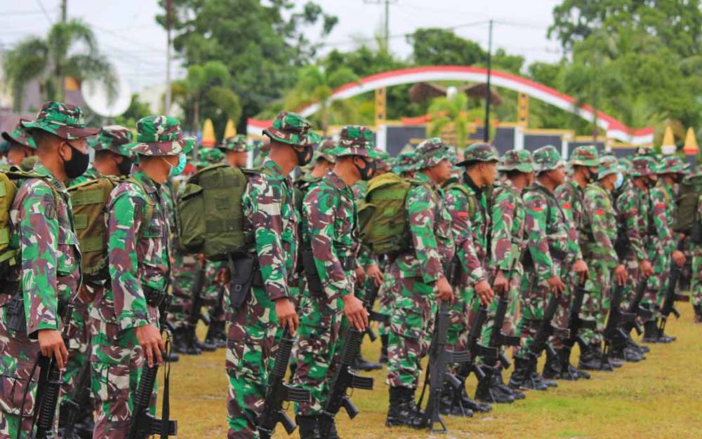 Prajurit Yonif Raider 631 Antang Palangka Raya Latihan Ketahanan Fisik