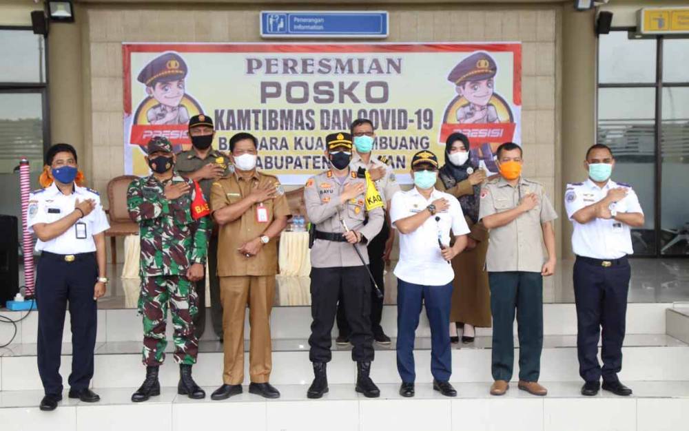Ini Harapan Kapolres Seruyan saat Resmikan Posko Covid-19 Bandara Kuala Pembuang