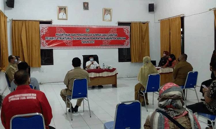 Bupati Seruyan Lantik Tiga Pimpinan Puskesmas