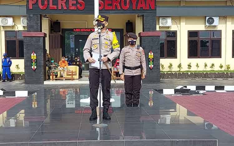 Polres Seruyan Gelar Apel Sosialisasi Maklumat Kapolda Kalteng