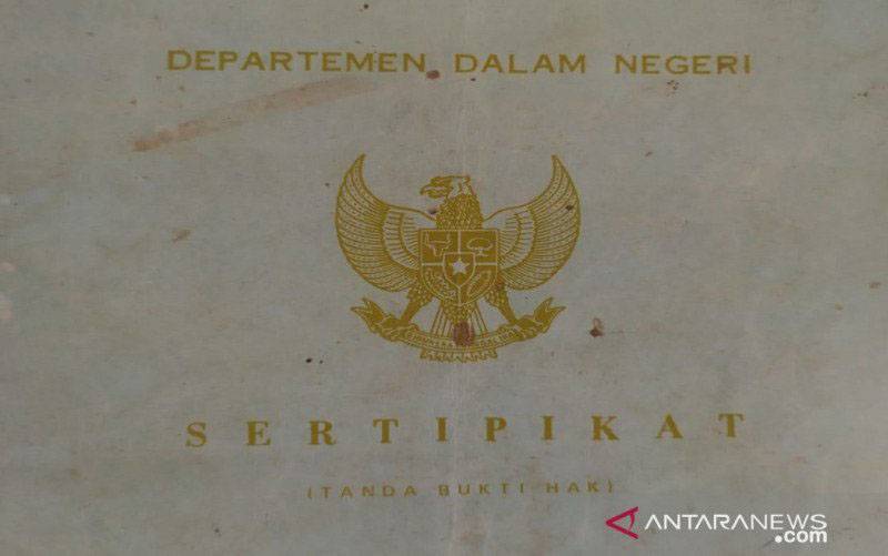 Sertifikat tanah. (foto : ANTARA/HO-Aspri/am)
