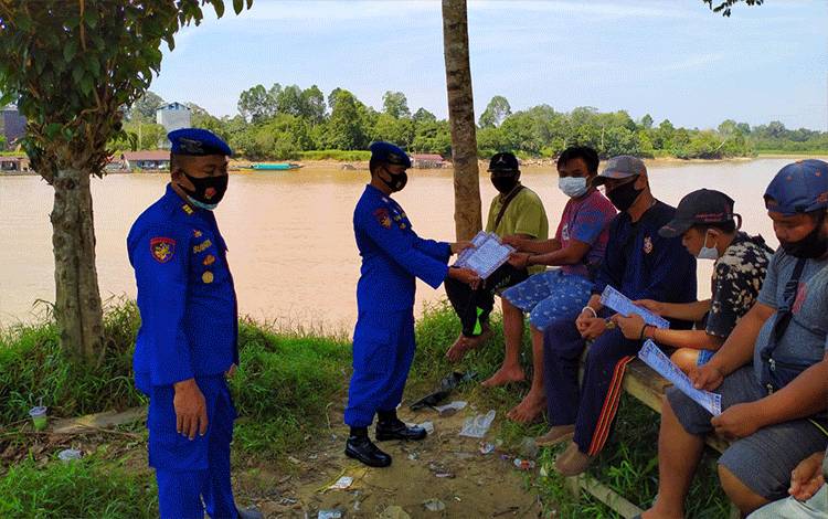 Satpolairud Polres Katingan Sosialisasi Maklumat Kapolda Kalteng Soal Karhutla