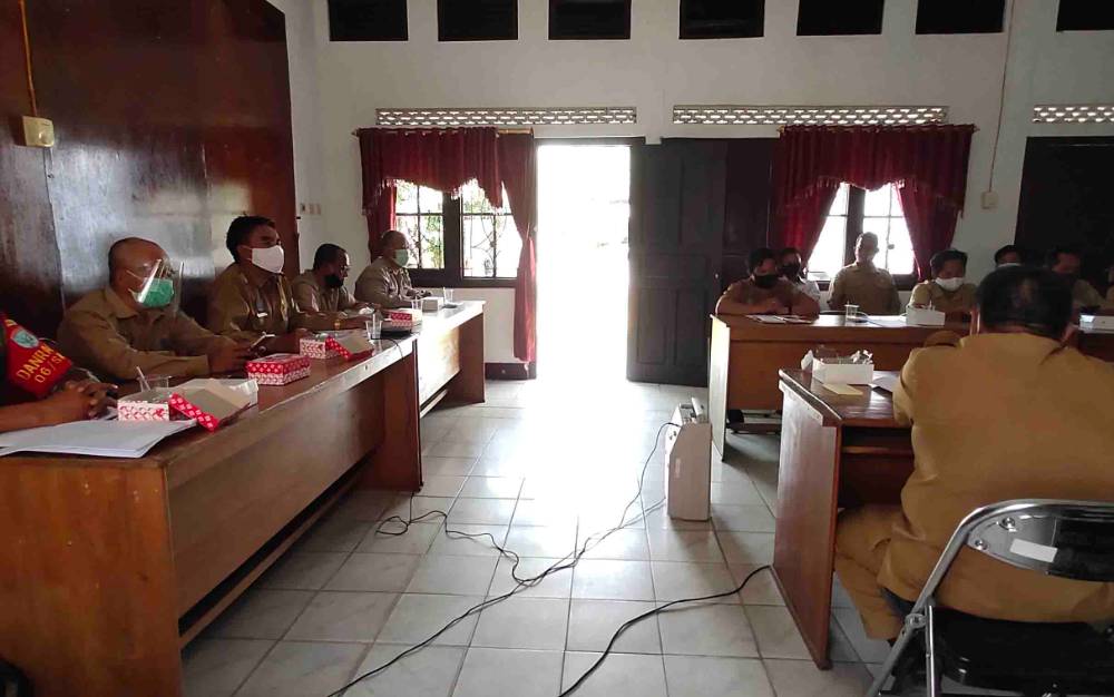 Kecamatan Sukamara saat menggelar sosialiasi PPKM Skala Mikro kepada desa beberapa waktu lalu.