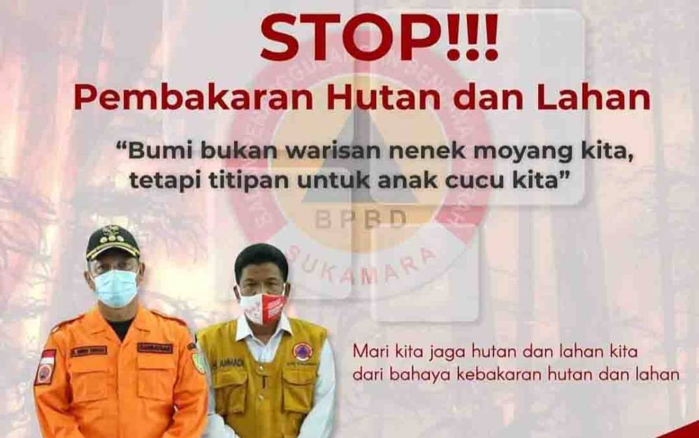 Bupati Sukamara, Windu Subagio dan Wabup Ahmadi terus sosialiasikan larangan karhuta