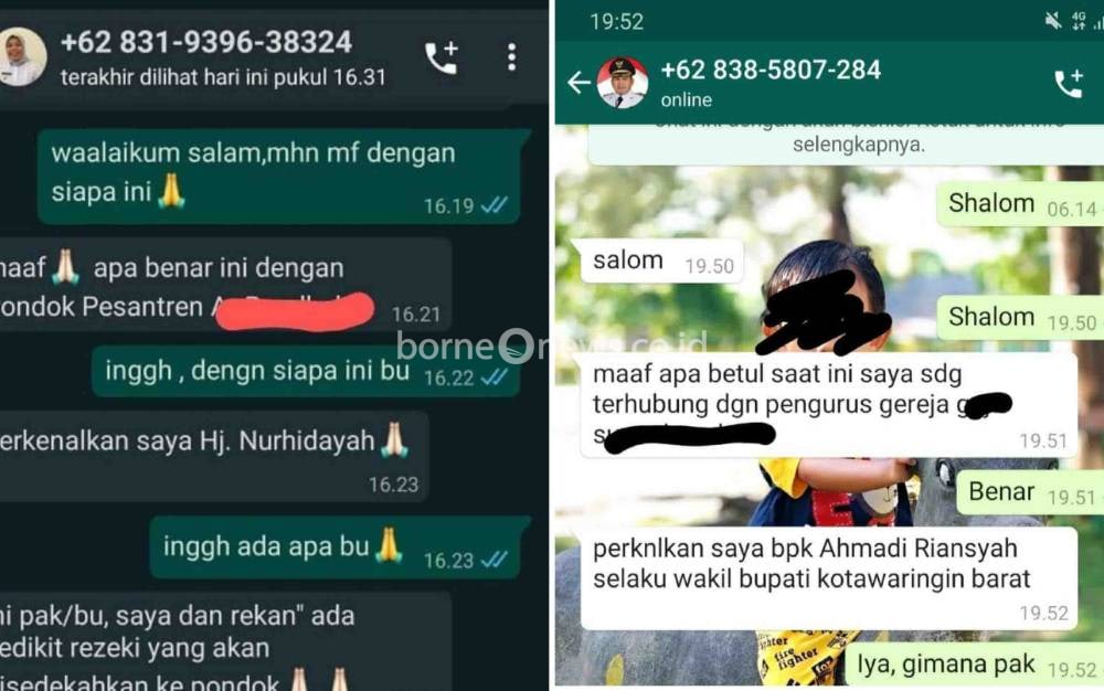 Catut Nama Bupati dan Wakil Bupati Kobar, Nomor Tak Dikenal Hubungi Sejumlah Pengurus Organisasi Kegamaan