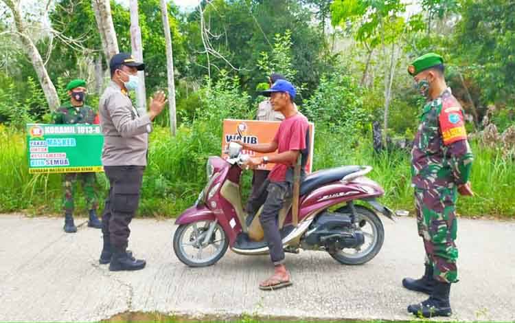 Koramil Lahei Terus Imbau Masyarakat Patuhi Protokol Kesehatan
