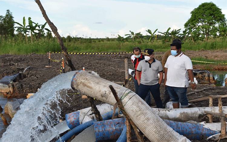 Gubernur Kalteng Tinjau Saluran Irigasi Dadahup