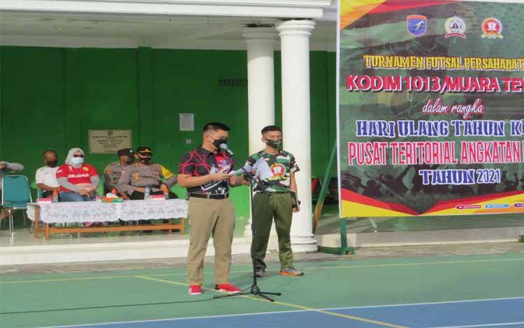Kodim Muara Teweh Adakan Turnamen Futsal Persahabatan Peringati HUT Pusterad ke 32