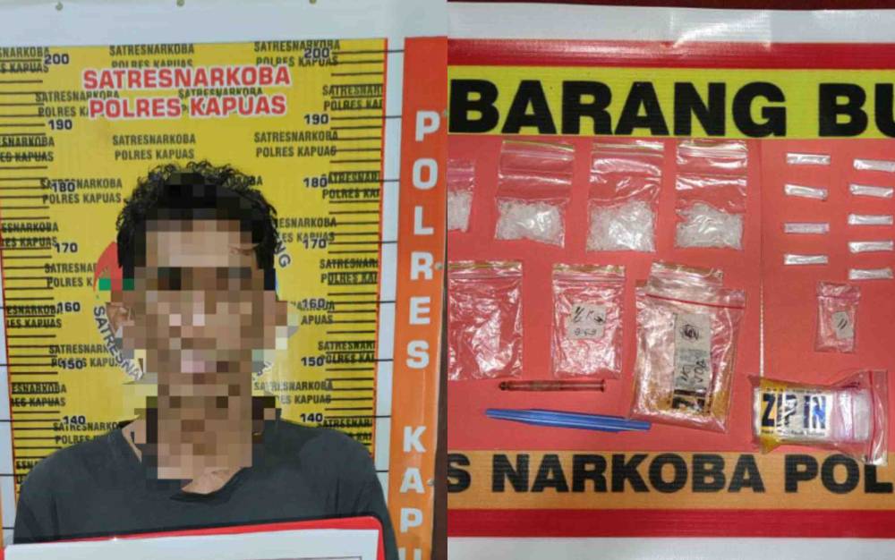 Terduga Pengedar Ini Ditangkap Satresnarkoba Polres Kapuas, Barang Bukti 30 Gram Sabu