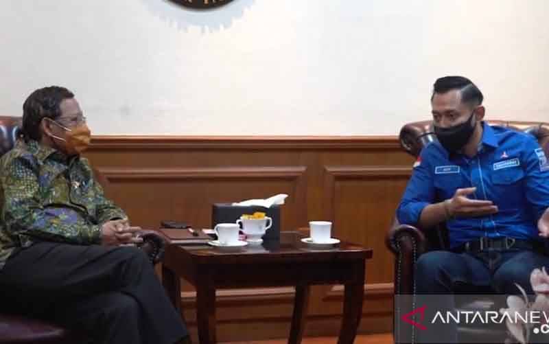 AHY Temui Mahfud Bahas Situasi Partai Demokrat