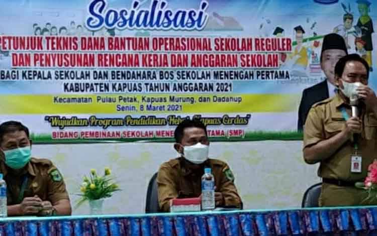 Inspektorat Kapuas Siap Bimbing Kepala Sekolah Terkait Juknis Penggunaan Dana BOS
