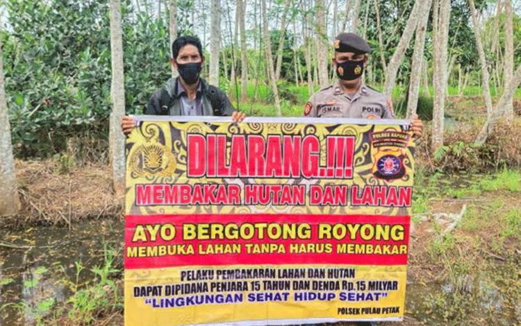 Polsek Pulau Petak Gencarkan Sosialisasi Pencegahan Karhutla