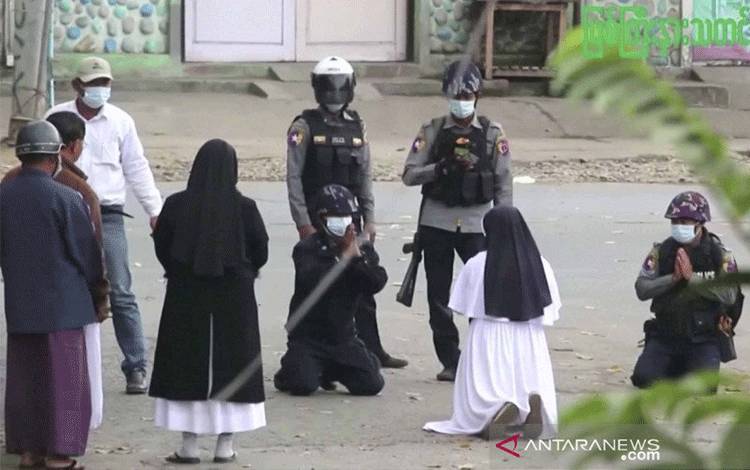 Dua Tewas Pada Protes Myanmar saat Amerika dan Sekutu Janji Pulihkan Demokrasi