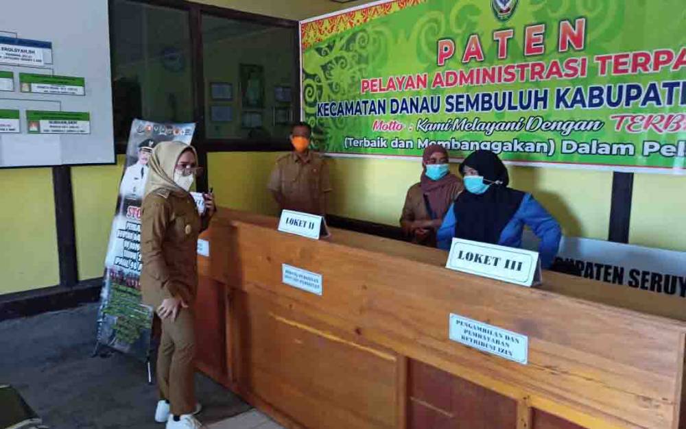 Wakil Bupati Seruyan Cek Pelayanan PATEN Kecamatan Danau Sembuluh