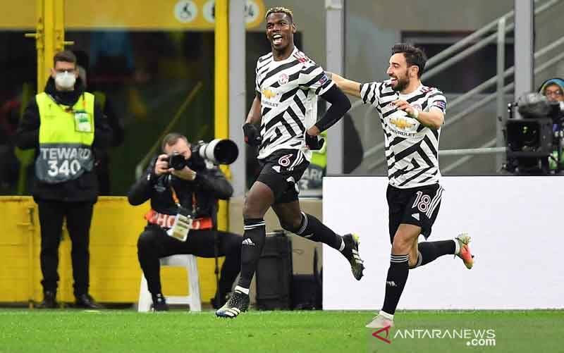 Pogba Antar MU Lewati Milan Menuju Perempat Final Liga Europa