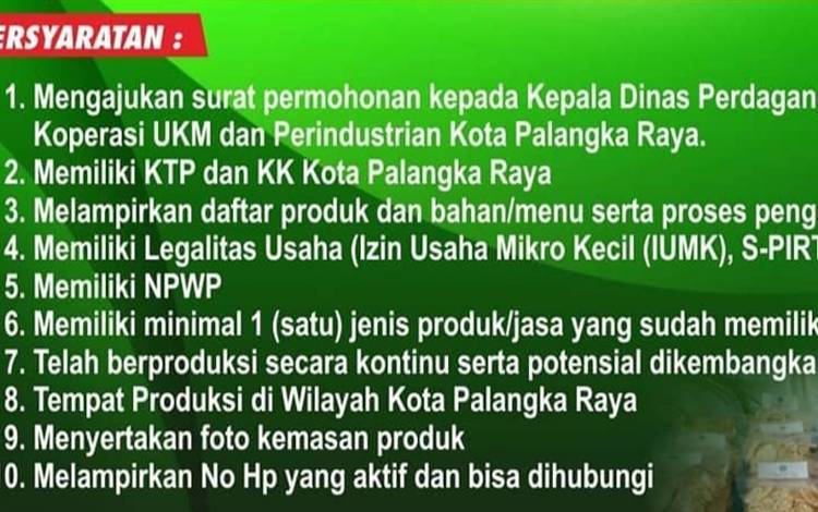 Ini Syarat Daftar Sertifikasi Halal Produk UMKM di Palangka Raya
