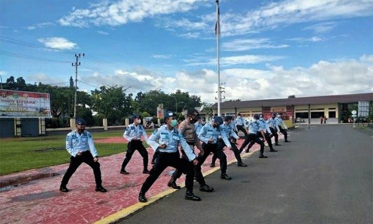 Petugas Pengamanan Rutan Kuala Kapuas Ikuti Pembinaan Polsus