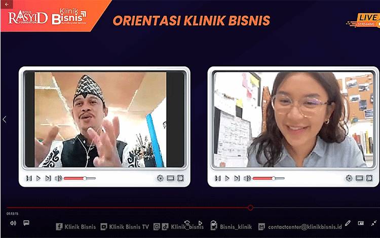 Klinik Bisnis Gelar Pelatihan Daring Bagi 25 UMKM Terpilih di Kalimantan Tengah