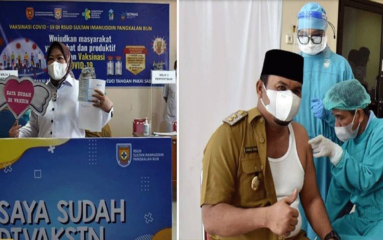 Wakil Bupati Kobar juga Menerima Vaksin Pertama