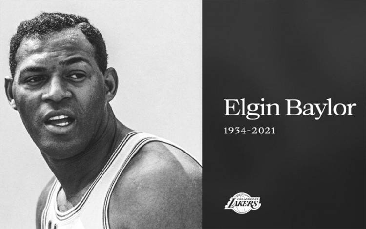 Legenda Lakers Elgin Baylor tutup usia (twitter.com/lakers)