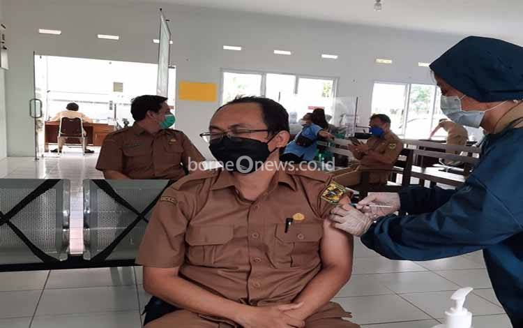 Vaksinasi Covid-19 Tahap 2 Termin 2 di Kabupaten Gunung Mas Telah Dimulai