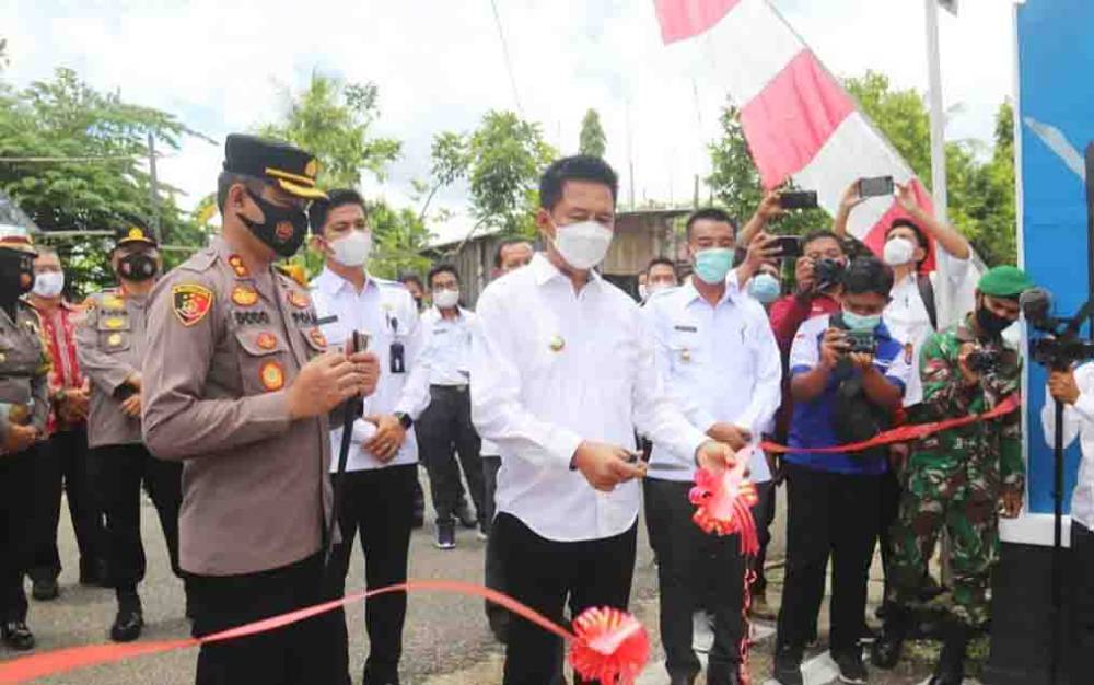 Bupati Barito Utara Launching PPKM Mikro Kelurahan Melayu