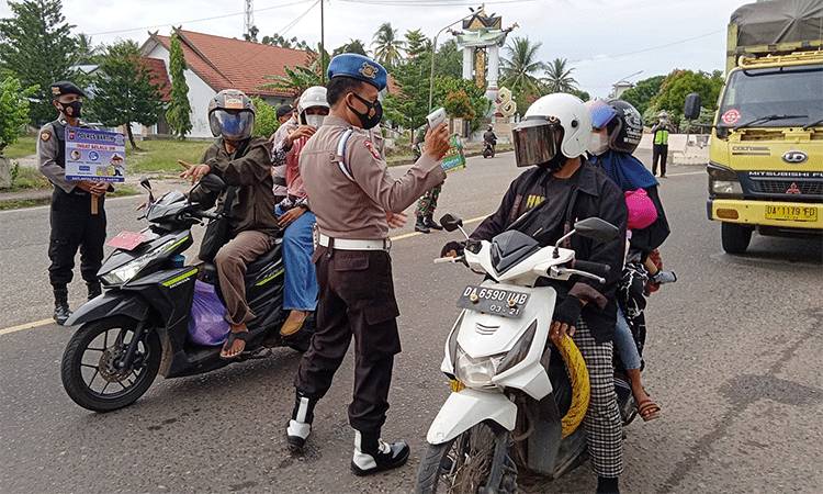 30 Pengguna Jalan Terjaring Operasi Yustisi di Perbatasan Kalteng - Kalsel