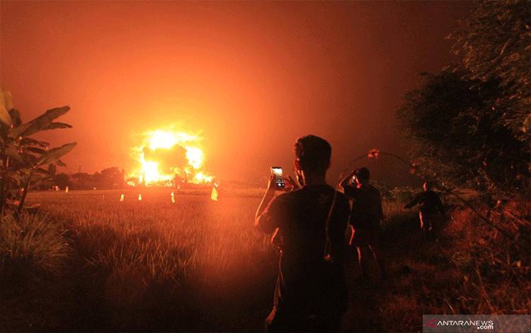 Kapolda: Ada Indikasi Kebocoran Tangki pada Kebakaran Kilang Minyak Balongan