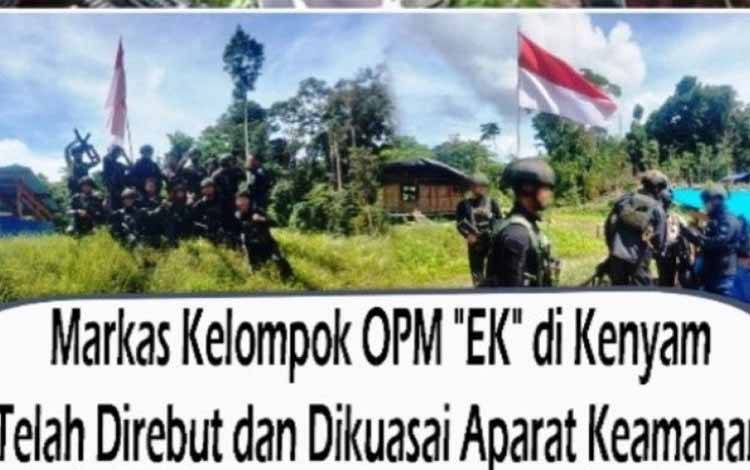 Markas OPM EK di Kenyam Dikuasai Aparat TNI/Polri