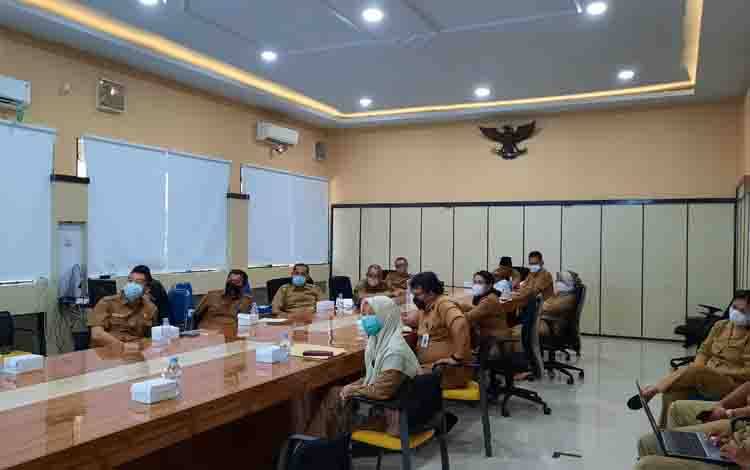 Wabup Kobar Ikuti Rakor Program Pencegahan Korupsi se Kakteng Melalui Vidcon