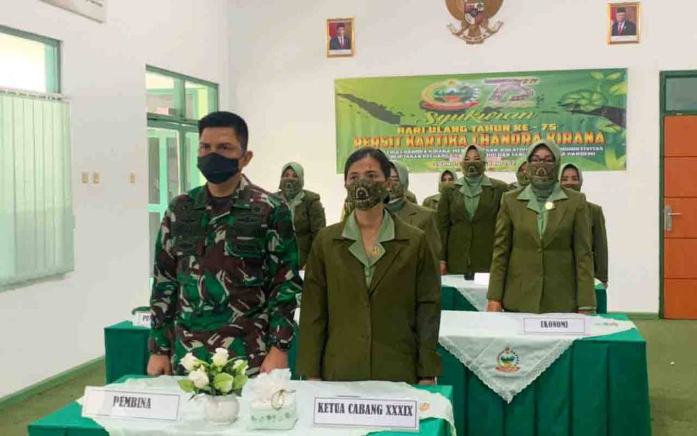 Kodim 1013/Mtw Peringati HUT ke-75 Persit Kartika Chandra Kirana