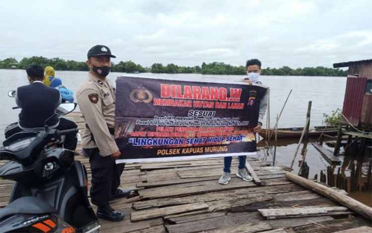 Polsek Kapuas Murung Imbau Warga Lakukan Pencegahan Karhutla Sejak Dini